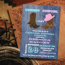 bleu denim cowboy ou cowgirl genre révéler la fête