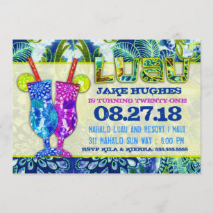Invitations Faire Part Cartes Anniversaire Des Caraibes Zazzle Be