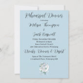 Invitation Bleu des flocons de neige du dragon blanc d'hiver (Devant)