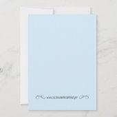 Invitation Bleu d'invitation de baby shower de girafe (Dos)