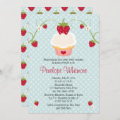 Invitation Bleu d'invitation de Fête de la mariée de petit (Devant / Derrière)