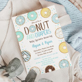 Invitation Bleu Donut & Diapeurs Bébé Sprinkel