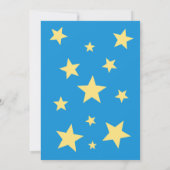 Invitation Bleu dormant Garçon Teddy Bear sur le Baby shower  (Dos)