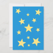 Invitation Bleu dormant Garçon Teddy Bear sur le Baby shower (Dos)