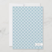 Invitation Bleu doux| Baby shower de thé Brown à la bouteille (Dos)