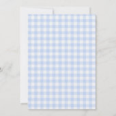 Invitation Bleu doux plaid arc nuptiale (Dos)