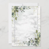 Invitation Bleu Duché Formel Eucalyptus Marbre vert (Dos)