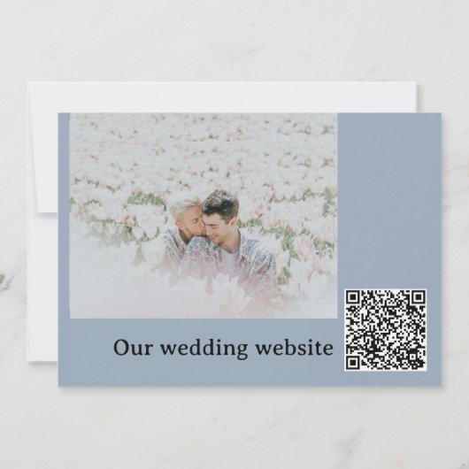 Invitation Bleu Dusty (Dos)