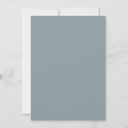 Invitation Bleu Dusty Arc Moderne Script Brisation minimale (Dos)