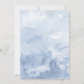 Invitation Bleu Dusty Floral verdure Élégant Anniversaire (Dos)