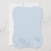 Invitation Bleu Dusty Floral verdure Fête des mariées botaniq (Dos)