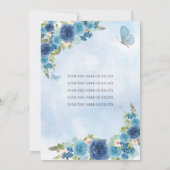 Invitation Bleu Dusty Glam Floral Princess Quinceañera (Dos)