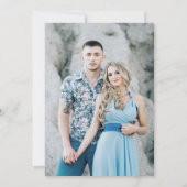 Invitation Bleu Dusty Pêche Blush Botanique Floral Mariage Da (Dos)