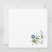 Invitation Bleu Dusty Pour Le Baby shower De Jardin Tea Boho (Dos)