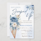 Invitation Bleu Dusty Rupture La Fête des mariées de crème gl (Devant)