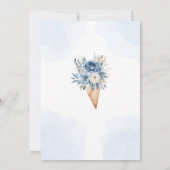 Invitation Bleu Dusty Rupture La Fête des mariées de crème gl (Dos)