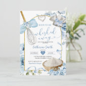 Invitation Bleu Dusty Whisking Away Fête des mariées (Debout devant)