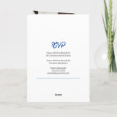 Invitation Bleu Edgy Abstrait Torn Photo Graduation (Dos)