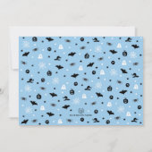 Invitation Bleu Éffrayant Un Halloween Fantôme 1er Anniversai (Dos)