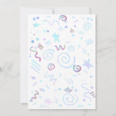 Invitation Bleu électrique Faisons la fête (Dos)