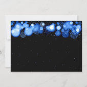 Invitation Bleu élégant de merveille d'hiver de fête de Noël (Dos)