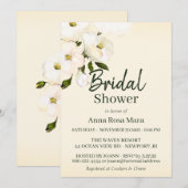 Invitation *~* Bleu Elegant White Beach Fête des mariées Rose (Devant / Derrière)