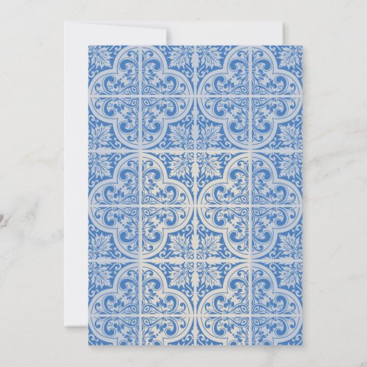 Invitation Bleu elle a trouvé sa principale douche de nuptial (Dos)