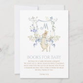 Invitation Bleu En vichy Peter le Baby shower Rabbit MUTED BL (Devant)