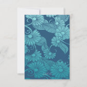 Invitation Bleu Enregistrer la date de l'annonce (Dos)