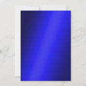 Invitation Bleu et argent encadré Hommes 40e anniversaire (Dos)