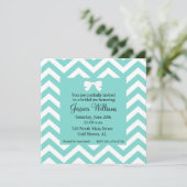 Invitation bleu et blanc Aqua (Debout devant)