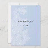 Invitation Bleu et blanc, Conseil Mariage, Commentaire, Perso (Dos)