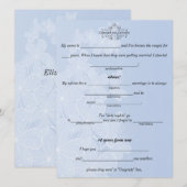 Invitation Bleu et Blanc, Conseils de Mariage, Commentaire, C (Devant / Derrière)