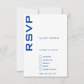 Invitation Bleu et blanc contemporain (Devant)