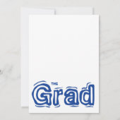 Invitation Bleu et blanc de la fête de graduation de la typog (Dos)