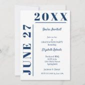 Invitation Bleu et blanc de la Marine (Devant)