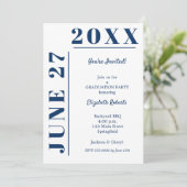 Invitation Bleu et blanc de la Marine (Debout devant)