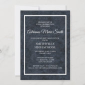 Invitation Bleu et blanc de la Marine Photo Graduation Trunk (Dos)
