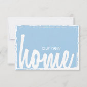 Invitation bleu et blanc de pendaison de (Devant)