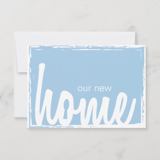 Invitation bleu et blanc de pendaison de (Devant)