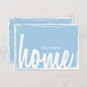 Invitation bleu et blanc de pendaison de (Devant / Derrière)