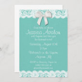 Invitation bleu et blanc d'oeufs de Robin de (Devant / Derrière)