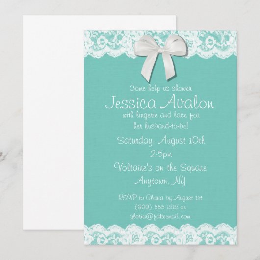 Invitation bleu et blanc d'oeufs de Robin de (Devant / Derrière)