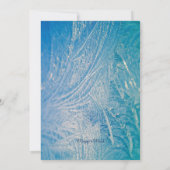 Invitation Bleu et blanc glace hiver Wonderland Fête des mari (Dos)