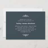 Invitation Bleu et Blanc Photo Graduation Party (Devant)