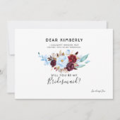 Invitation Bleu et Bourgogne deviendrez-vous ma servante (Devant)