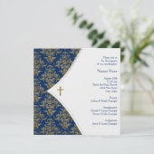 Invitation Bleu et Croix d'or (Debout devant)