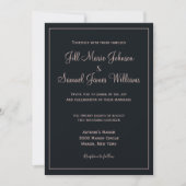 Invitation Bleu et Dusty Rose Mariage (Devant)