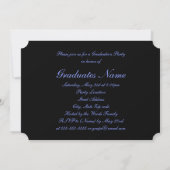 Invitation Bleu et noir 2025 Graduation Party (Dos)
