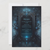 Invitation Bleu et noir Mystique cuisine gothique Anniversair (Dos)